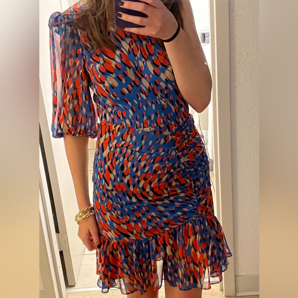 BCBG one shoulder cocktail dress size 0